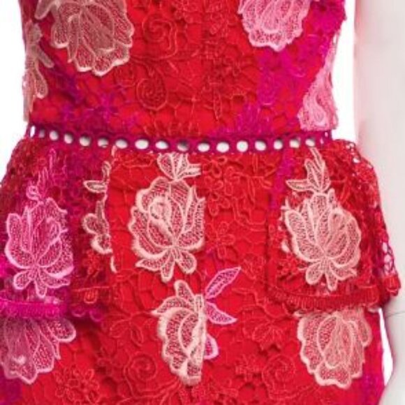 Elliatt x Revolve The Shot Tulip Dress Size M Red Asymmetrical Cutout Cocktail - Picture 4 of 4